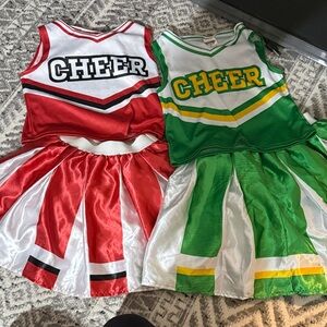 Kids Cheerleader Costume Set - Red and Green